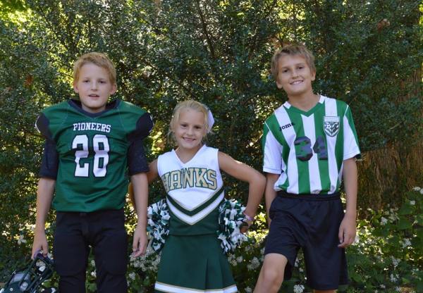 NP kids in green and white